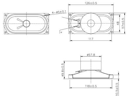 Rectangular speaker