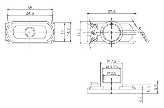Rectangular speaker