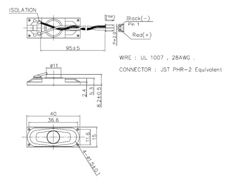 Rectangular speaker
