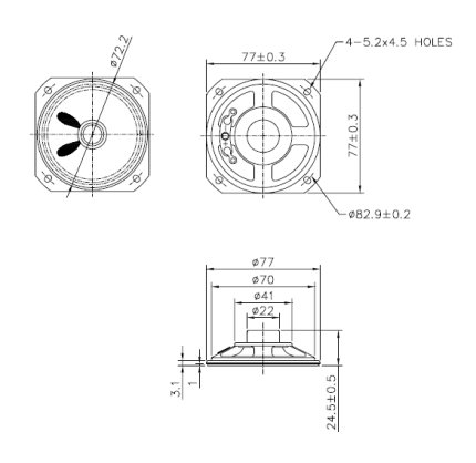 Rectangular speaker